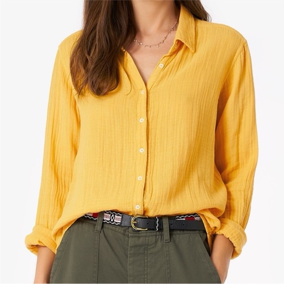 XiRENA Tops - XiRENA Gauze Button Down Long Sleeve Shirt